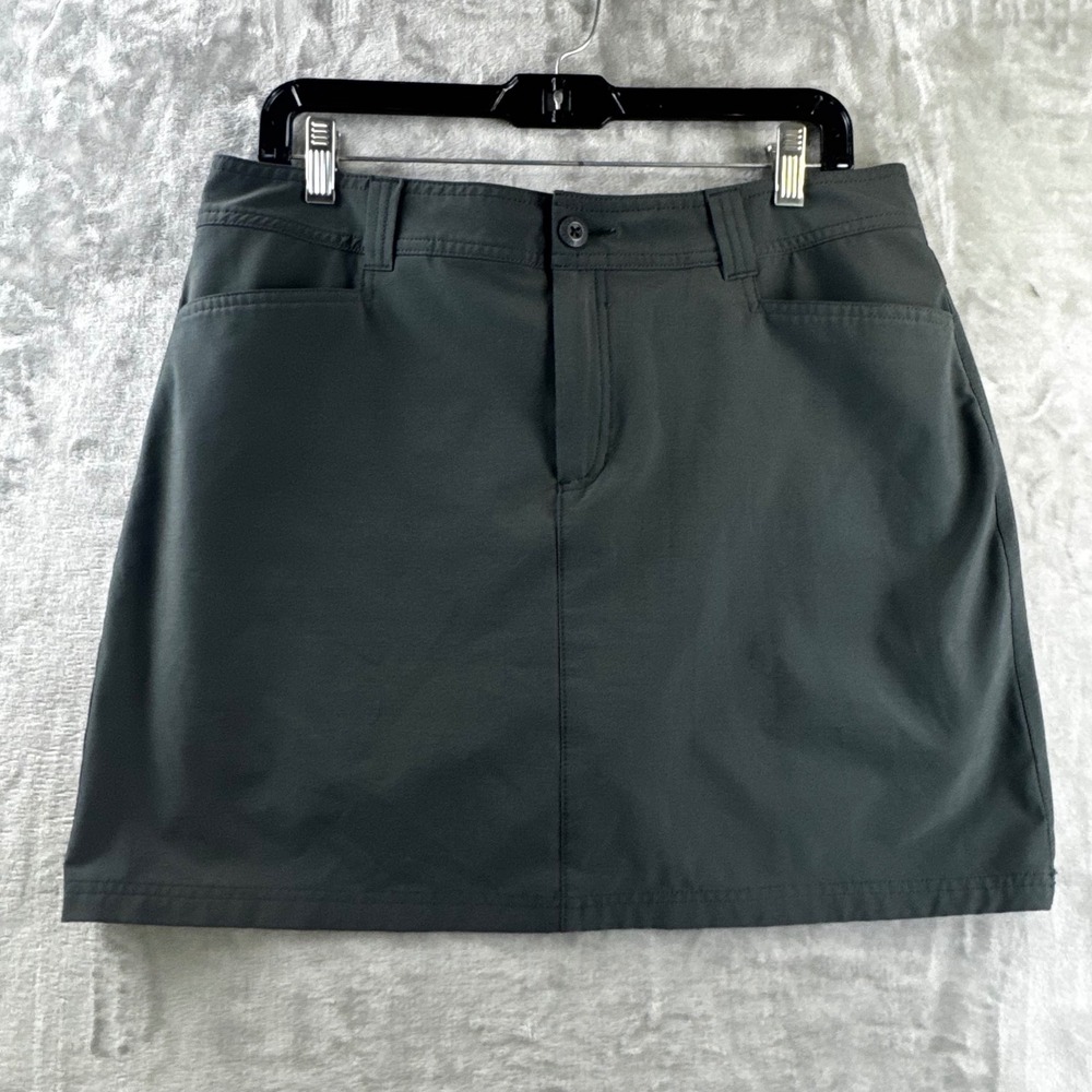 Eddie Bauer Skort Women 10 Gray Performance Hiking Activewear (1918)